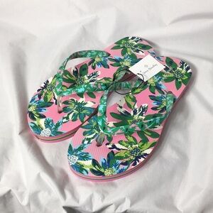 Vera Bradley Women’s Tropical Paradise Flip Flops Size 5/6 NEW With Tags